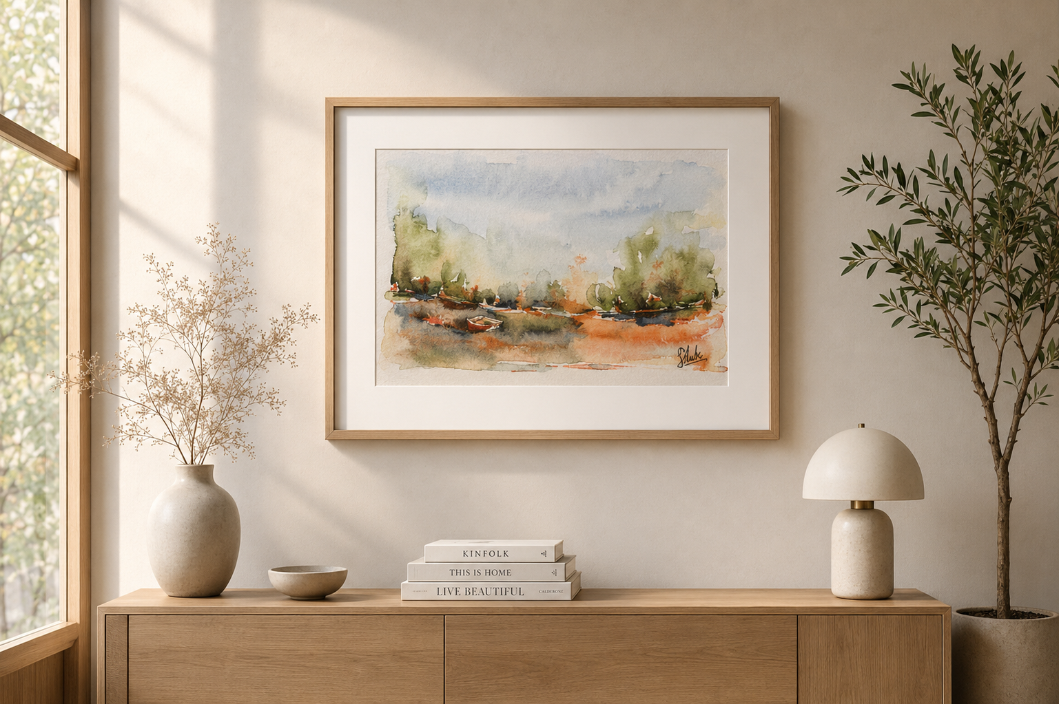 Landscape in warm lands