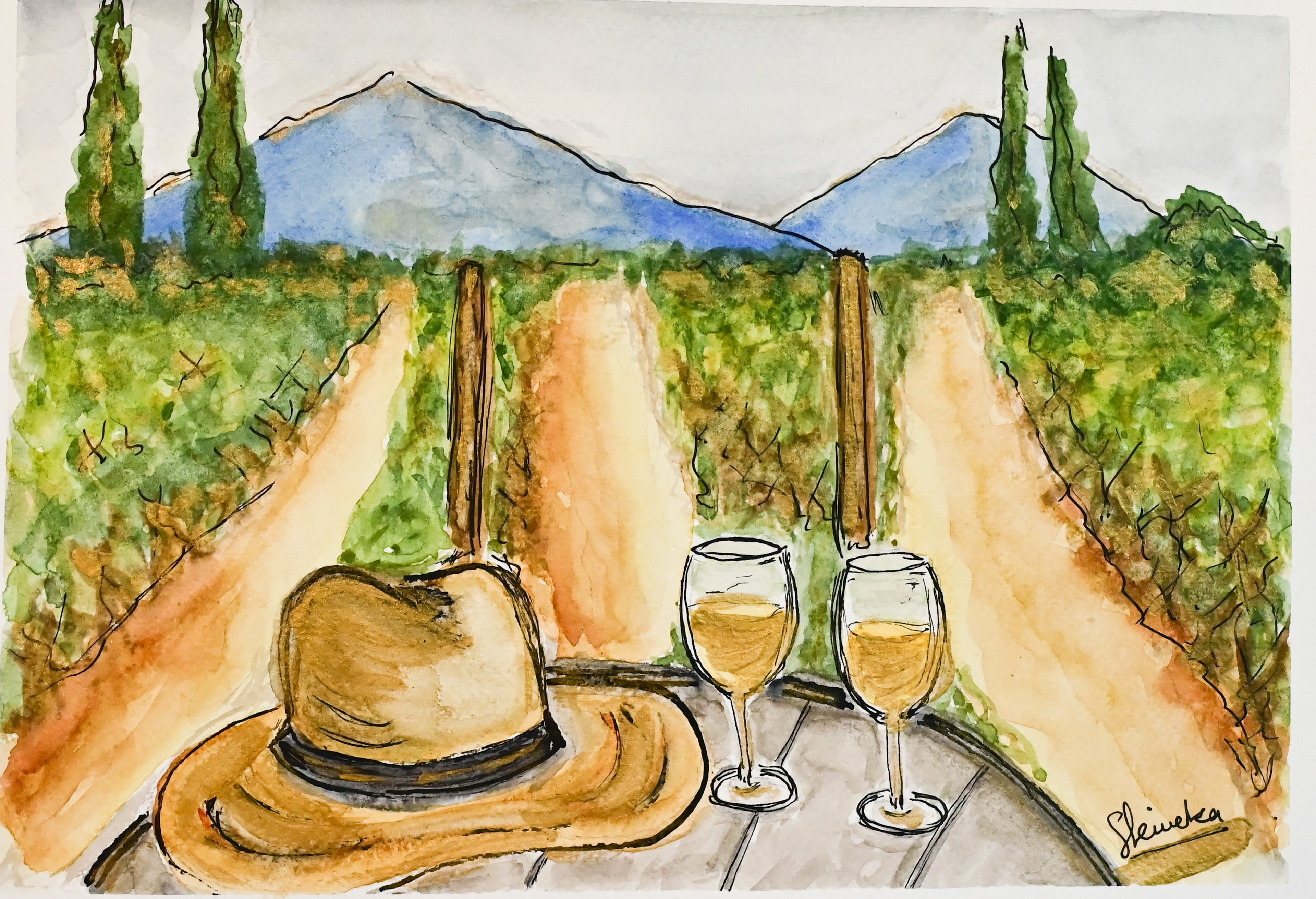Late afternoon at the vineyard