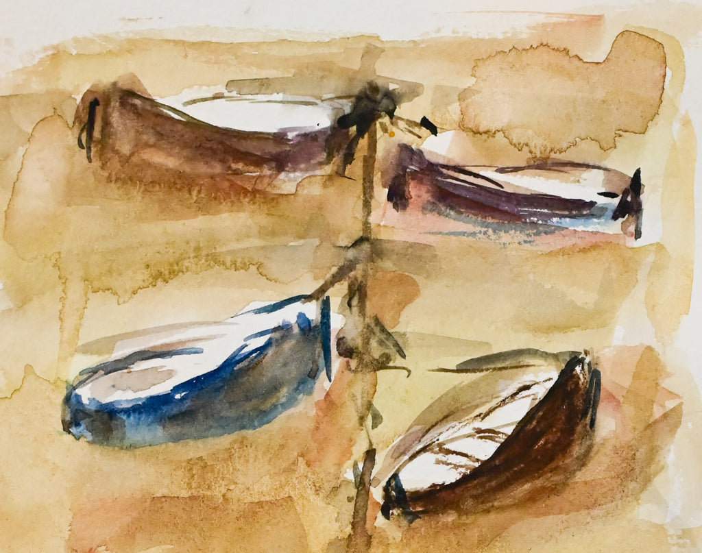 Canoes on the sand