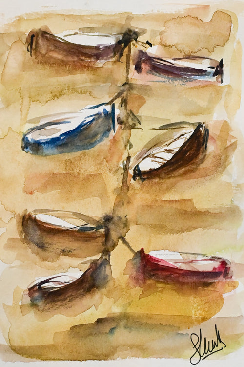 Canoes on the sand