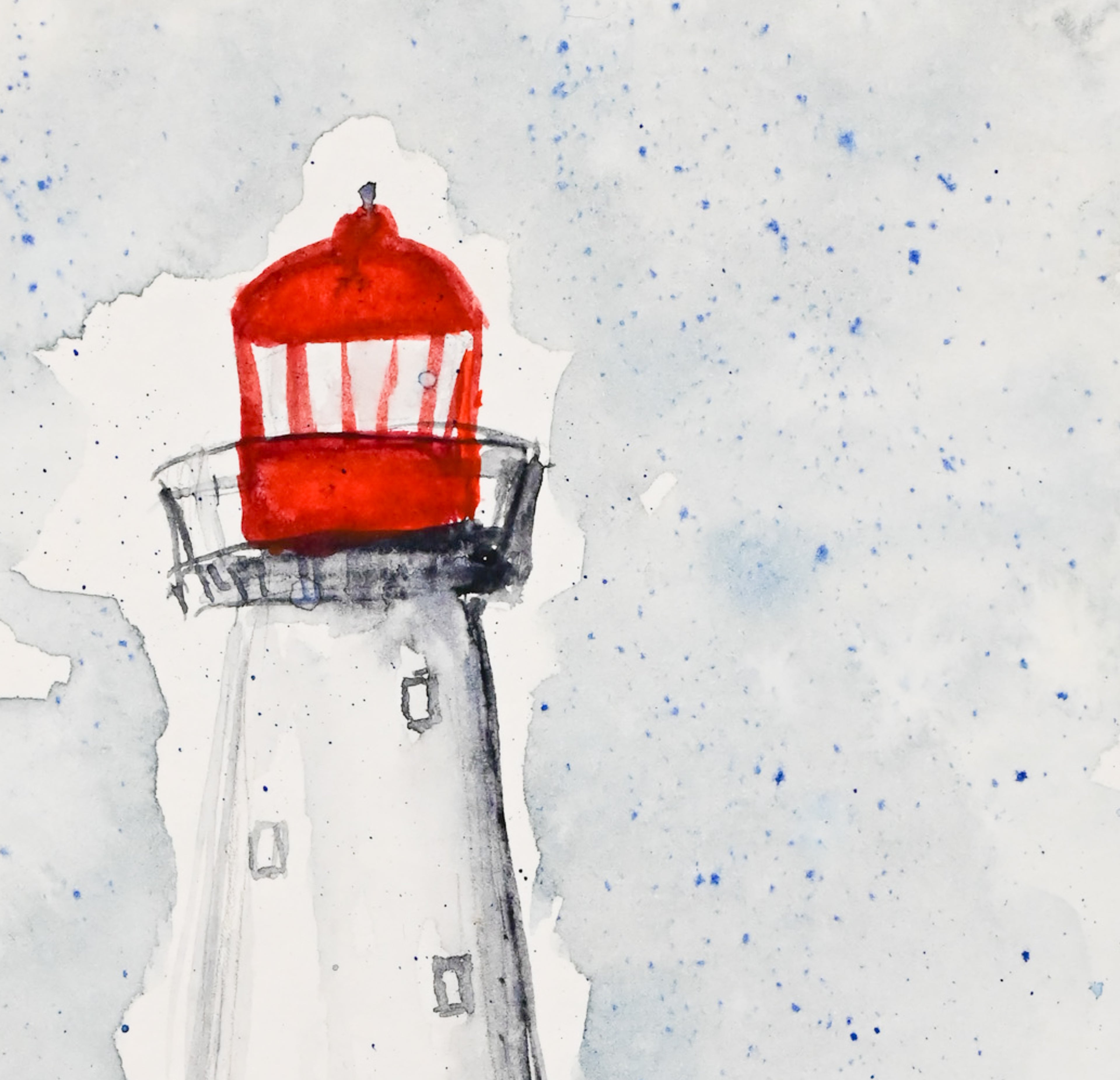 Lighthouse in the sea