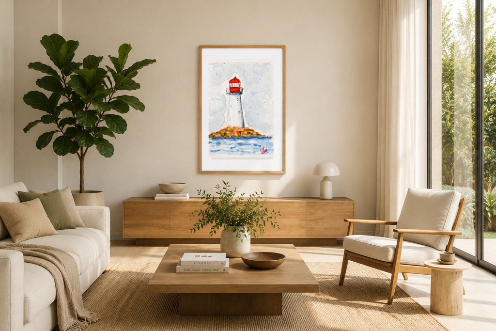 Lighthouse in the sea