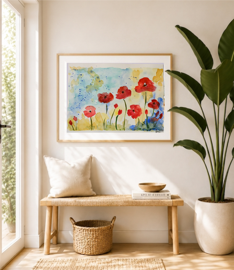 Poppies in the wind
