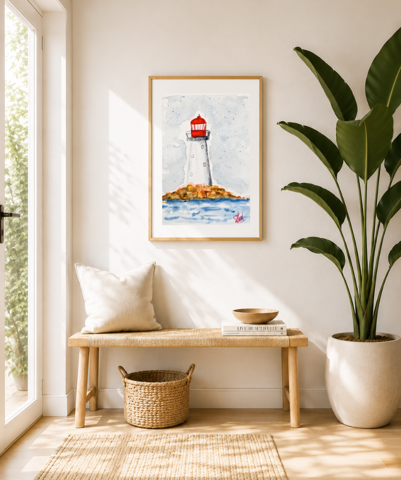 Lighthouse in the sea